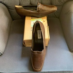 Silhouettes Brown Leather Loafers - NEW